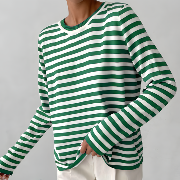 Dana™ | Elegant Stribet Sommer T-Shirt