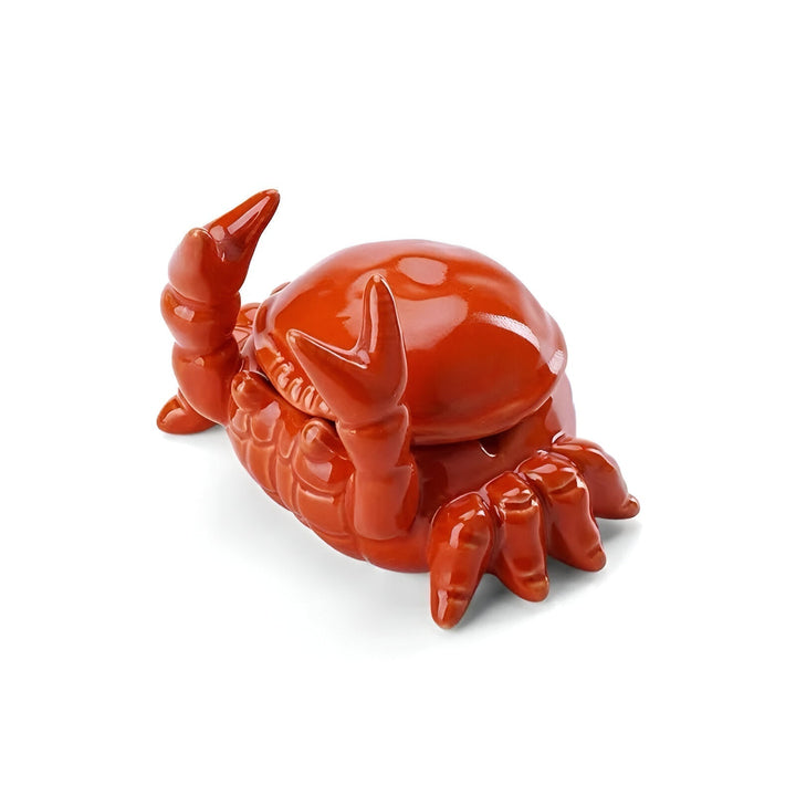 Orientalsk Keramisk Askebæger med Krabbe Design
