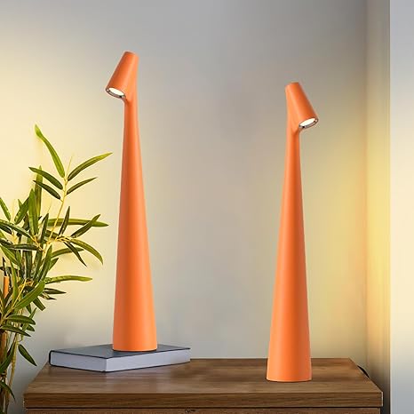 Genopladelig Trådløs LED Bordlampe i Metal og Glas