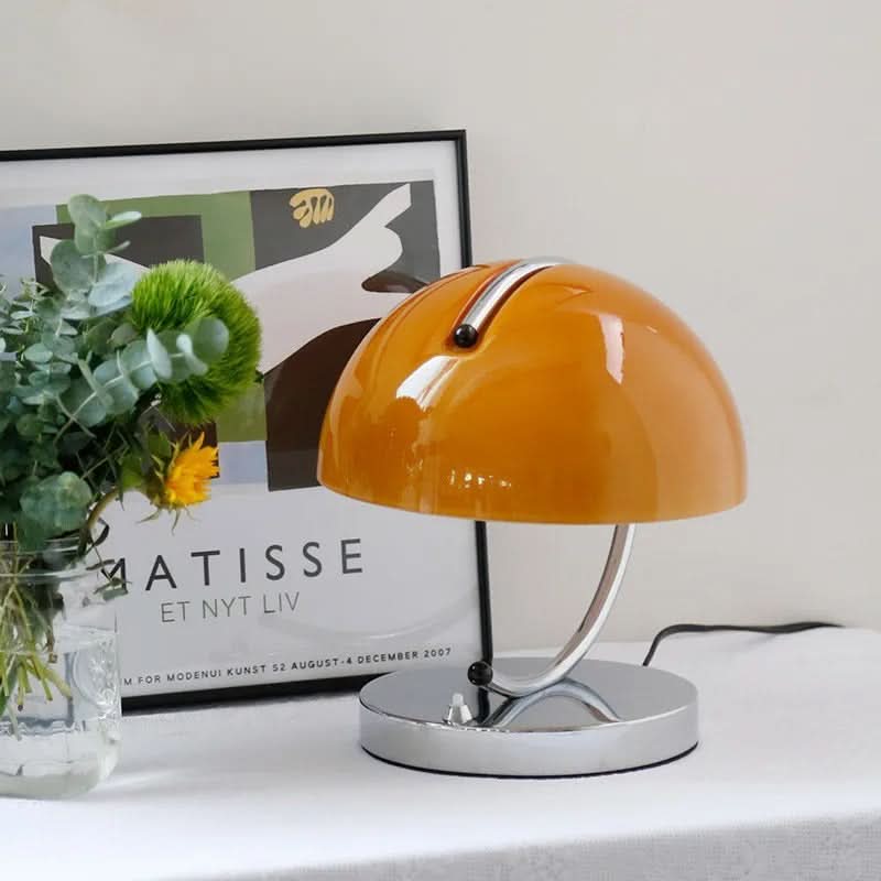 Svampeformet Glas Bordlampe i Skandinavisk Design