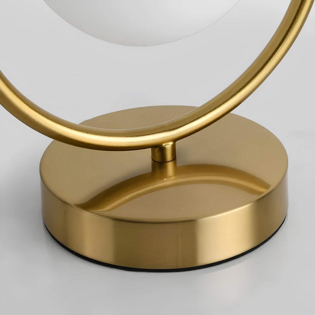Elegant Glas Globus Bordlampe med Metalbase