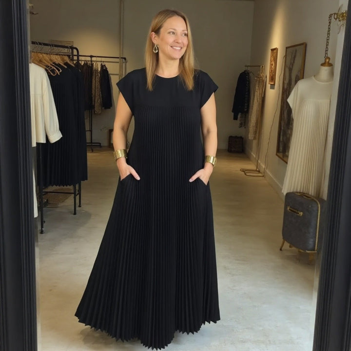 Fern | Kvinders Flowy Plisseret Maxi Kjole Cocktail