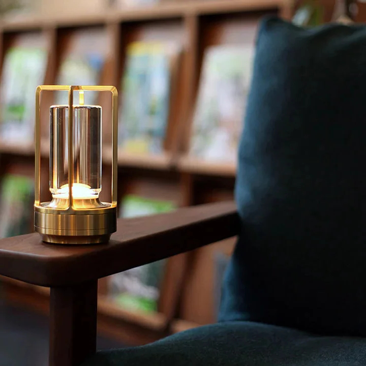 Trådløs Genopladelig Bordlampe med Krystal og Berøringssensor