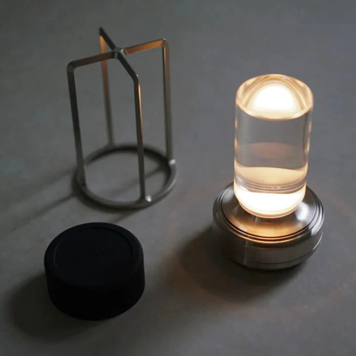 Trådløs Genopladelig Bordlampe med Krystal og Berøringssensor