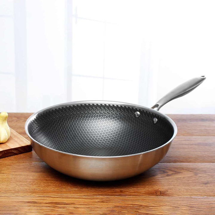 Ridsebestandig Non-Stick Stegepande i Rustfrit Stål