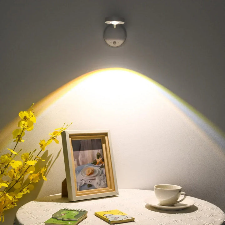 Genopladelig LED Væglampe med Bevægelsessensor og Dæmpbar Lysstyrke