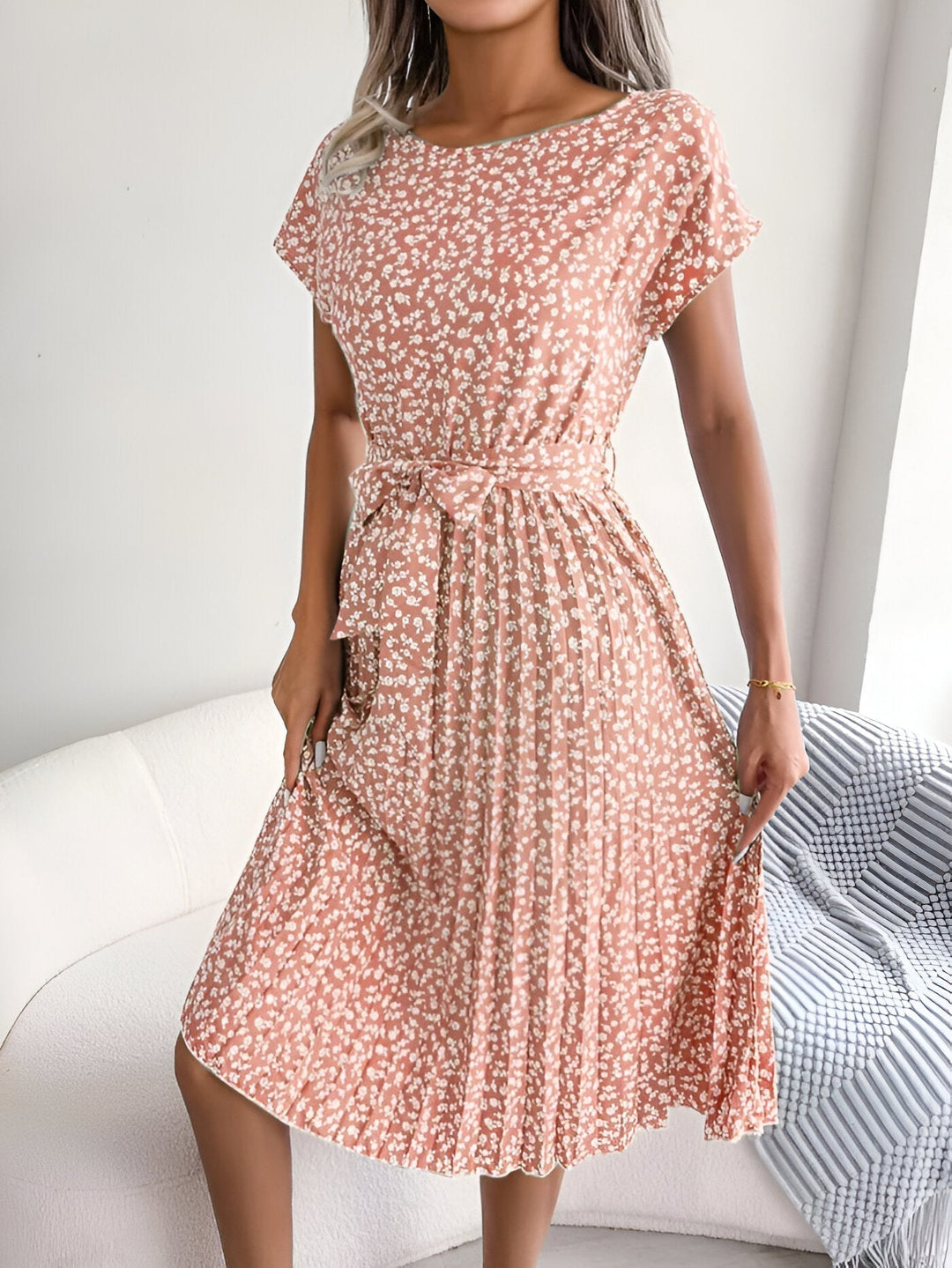 Jennifer™ | Blomster Plisseret Elegance Kjole