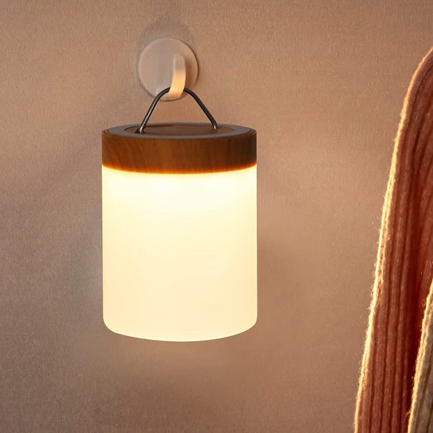 Moderne LED Touch Control Bordlampe med Træbase