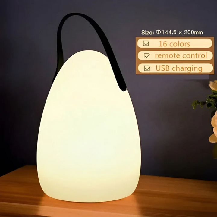 Vandtæt Trådløs Bordlampe med Genopladeligt Batteri