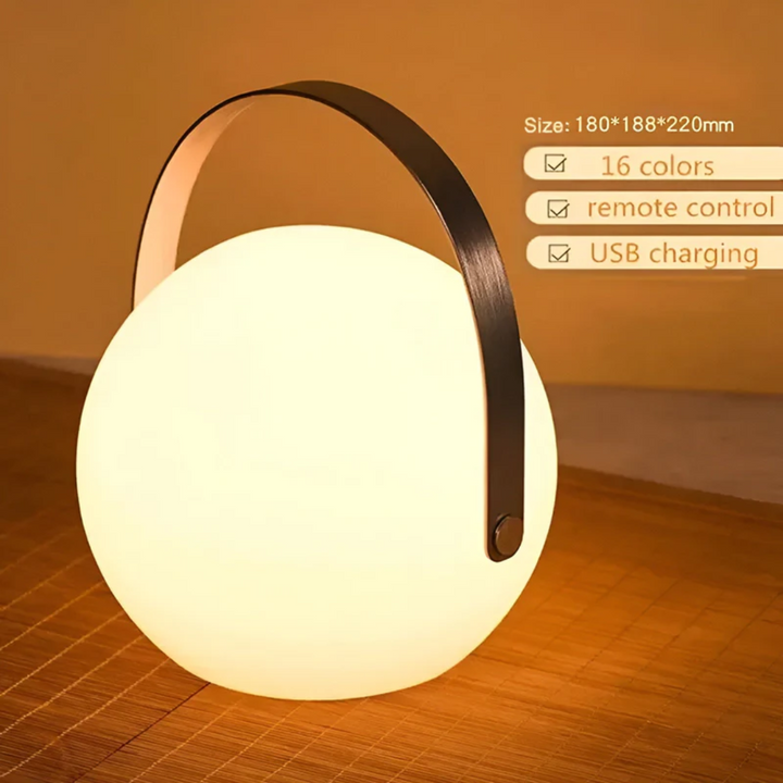Vandtæt Trådløs Bordlampe med Genopladeligt Batteri