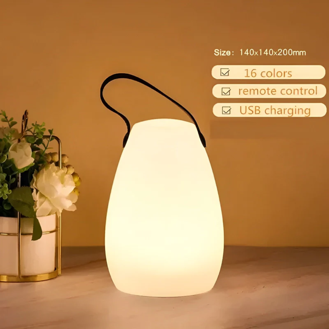 Vandtæt Trådløs Bordlampe med Genopladeligt Batteri