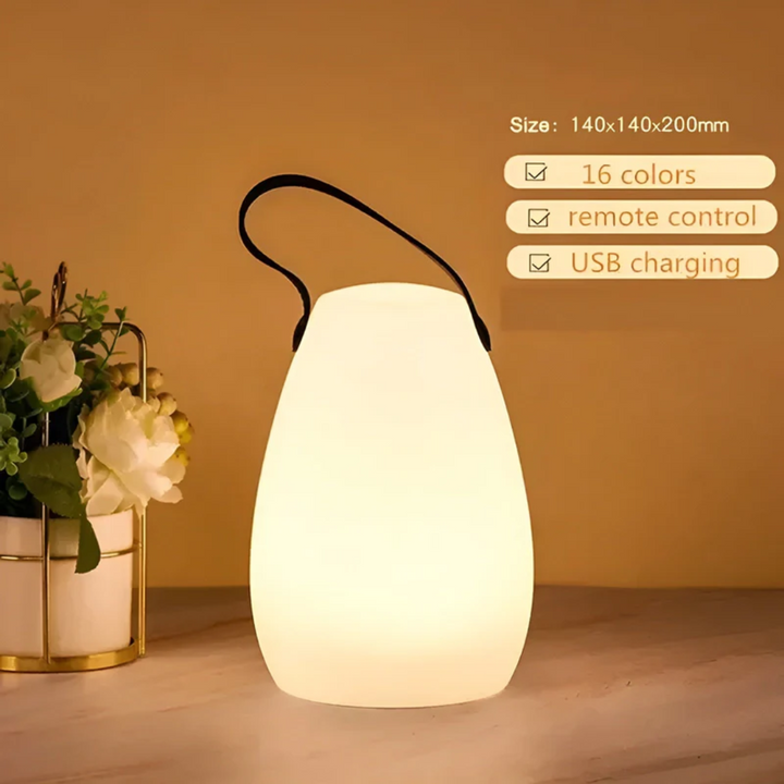 Vandtæt Trådløs Bordlampe med Genopladeligt Batteri