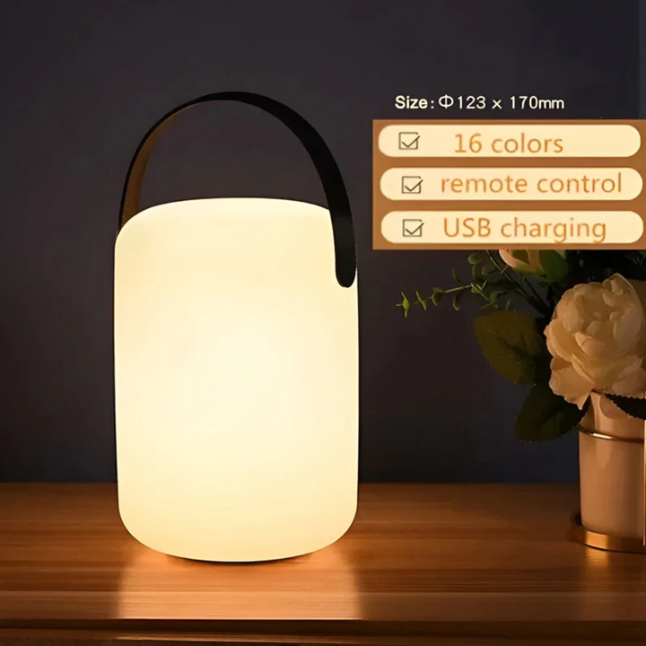 Vandtæt Trådløs Bordlampe med Genopladeligt Batteri