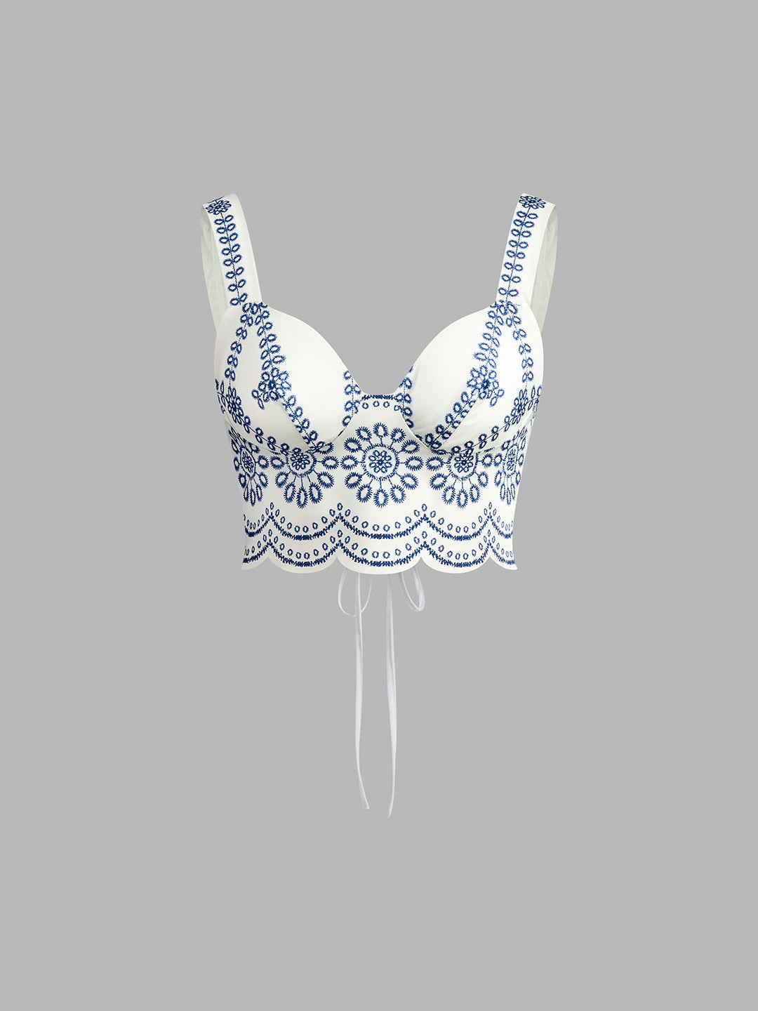 Santorini | Kvinders Broderet Crop Top & Maxi Nederdel Co-Ord Sæt
