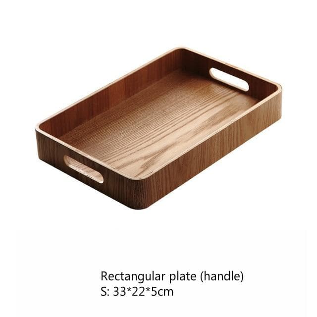 Rund Valnød Serveringsbakke med Elegant Design