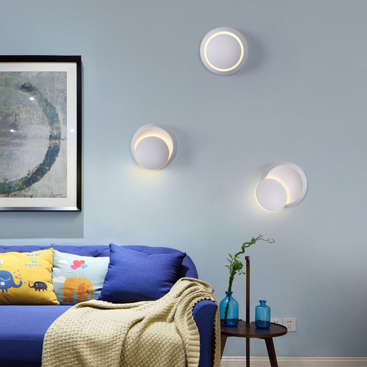 Moderne LED Væglampe med Frostet Glas og Aluminiumhus