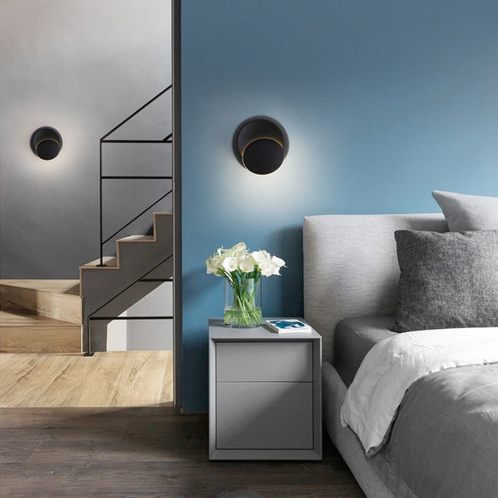 Moderne LED Væglampe med Frostet Glas og Aluminiumhus