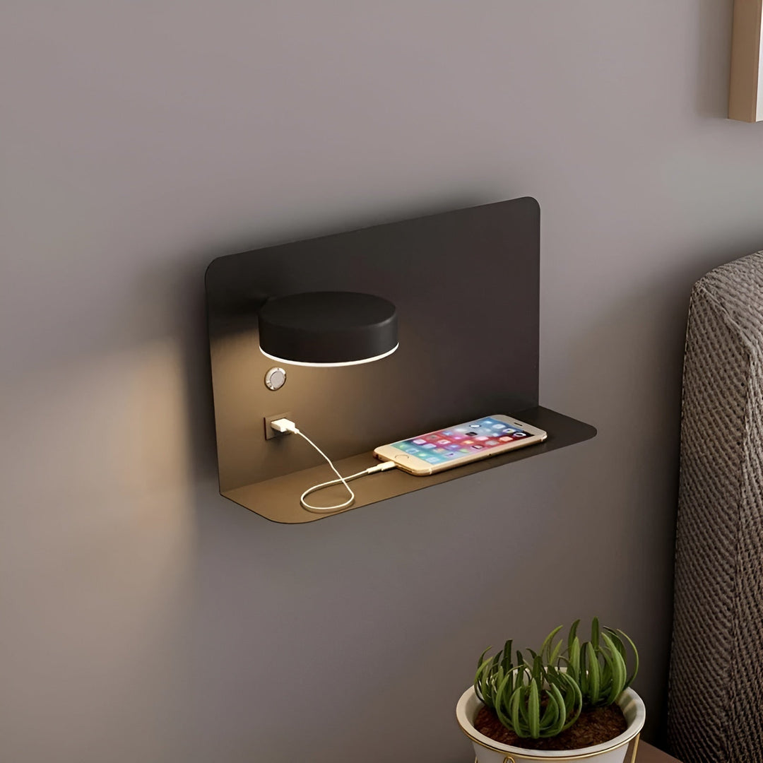 Genopladelig USB Væglampe i Aluminium med Justerbar LED Belysning