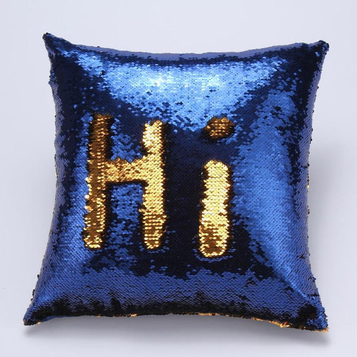 Interaktiv Havfrue Paillet Pude Betræk 40x40 cm