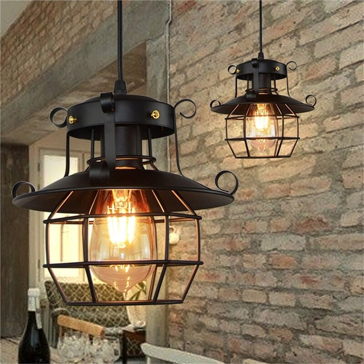 Vintage Industrielt Loftlys med Bronzefinish i Smedet Jern