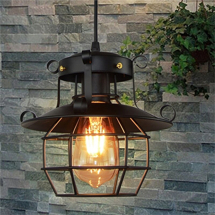 Vintage Industrielt Loftlys med Bronzefinish i Smedet Jern