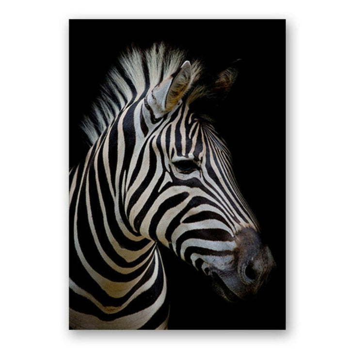 Sort og Hvid Afrikansk Dyreliv Canvas Kunst