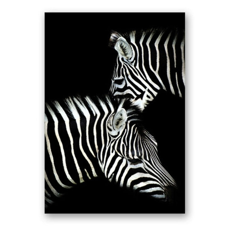 Sort og Hvid Afrikansk Dyreliv Canvas Kunst