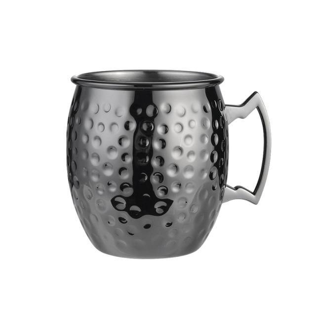 Rustfrit Stål Moscow Mule Krus med Hammeret, Glat eller Diamant Finish