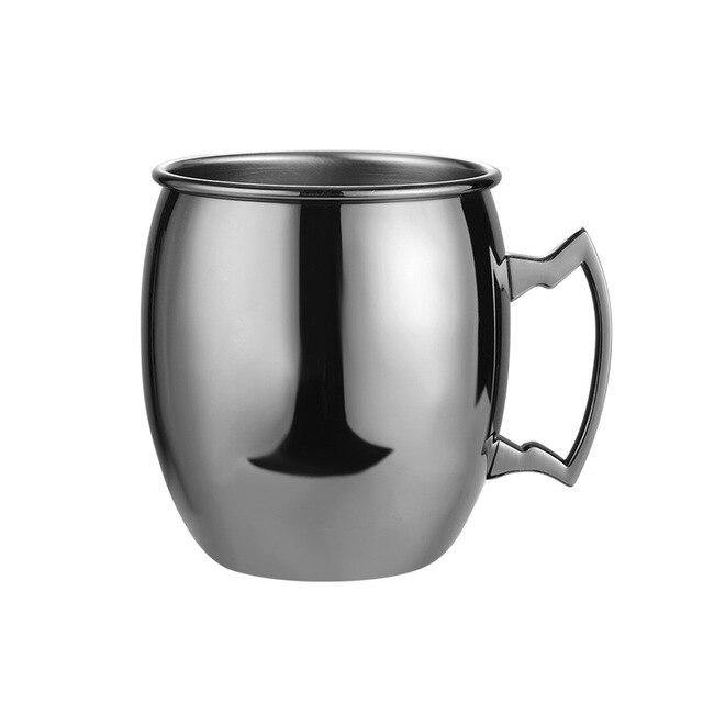 Rustfrit Stål Moscow Mule Krus med Hammeret, Glat eller Diamant Finish