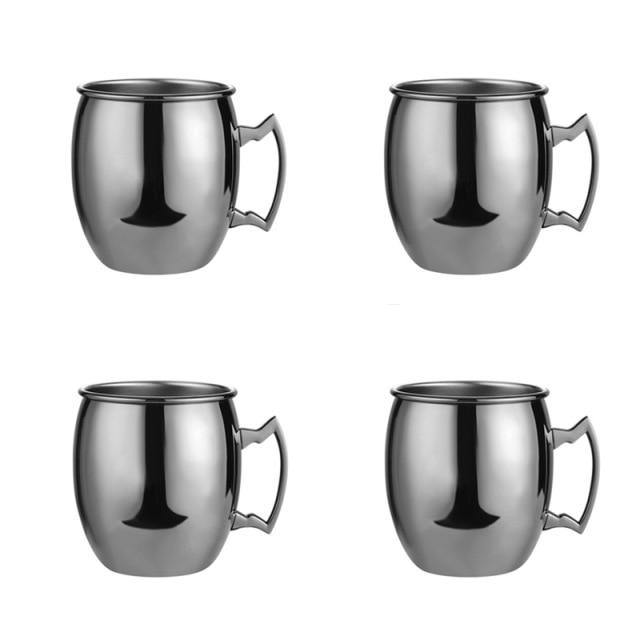 Rustfrit Stål Moscow Mule Krus med Hammeret, Glat eller Diamant Finish