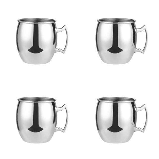Rustfrit Stål Moscow Mule Krus med Hammeret, Glat eller Diamant Finish