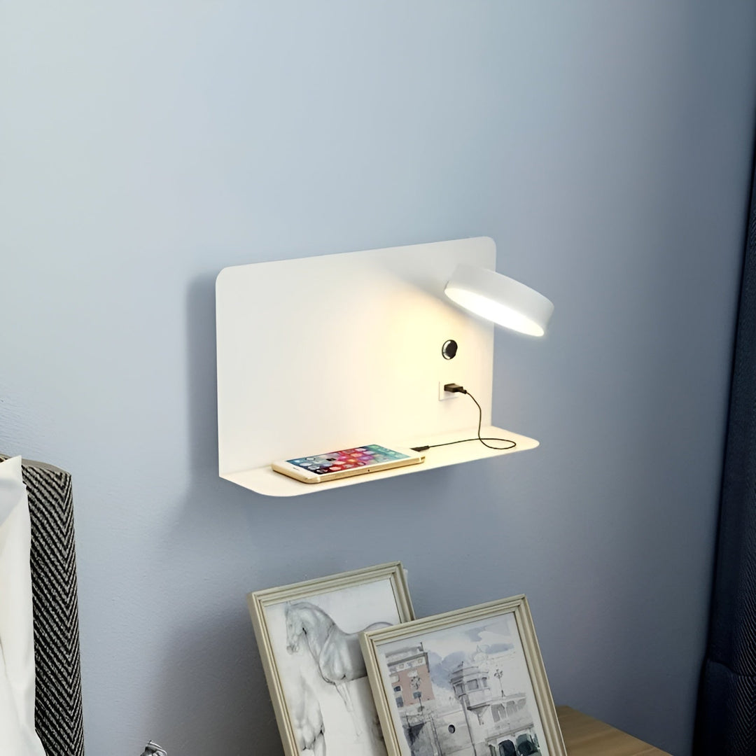 Genopladelig USB Væglampe i Aluminium med Justerbar LED Belysning