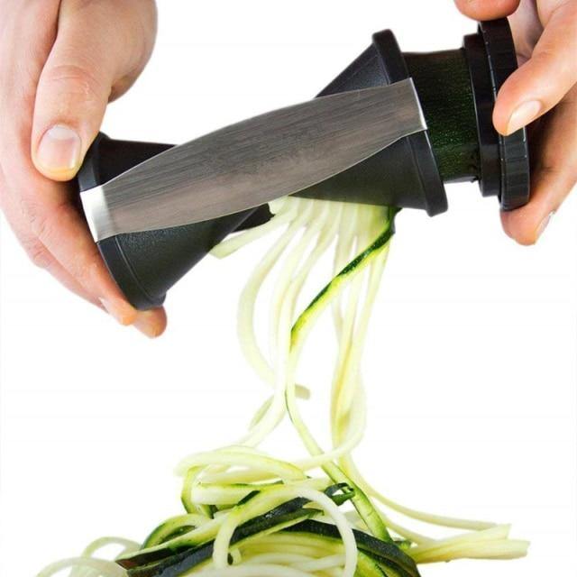 Grøntsags Spiralizer med Udskiftelige Blade i Rustfrit Stål