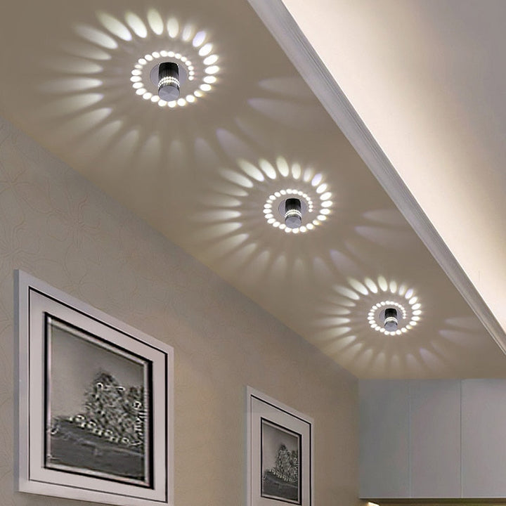Spiral LED Downlight med Børstet Nikkelfinish