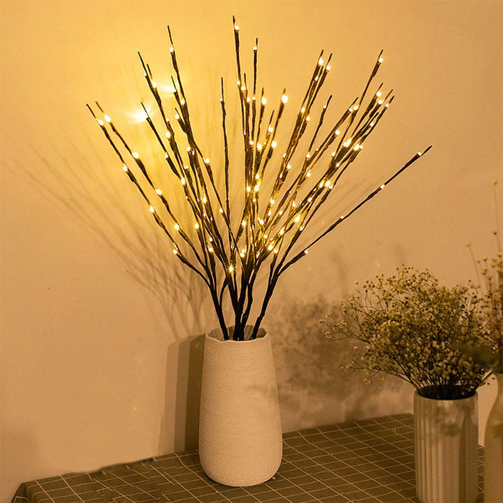 Naturinspireret Gren Bordlampe med LED Belysning