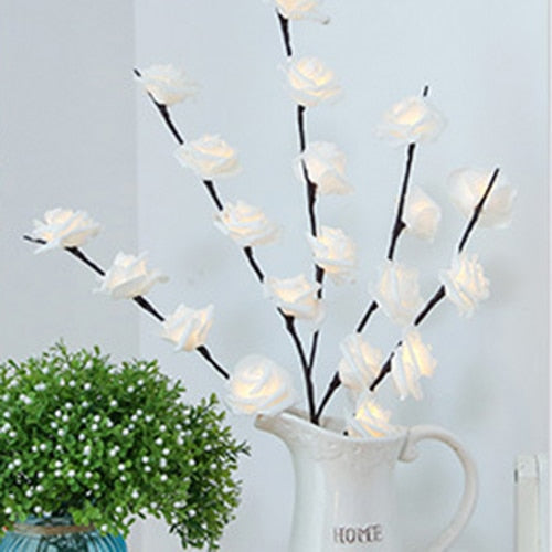 Naturinspireret Gren Bordlampe med LED Belysning