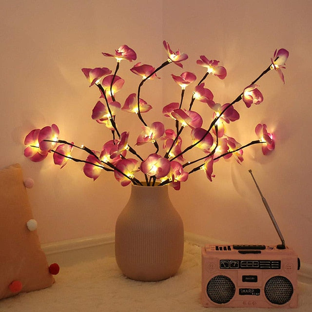 Naturinspireret Gren Bordlampe med LED Belysning