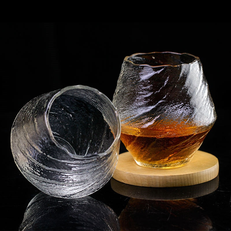Japansk Krystal Whiskey Glas med Ukiyo Design