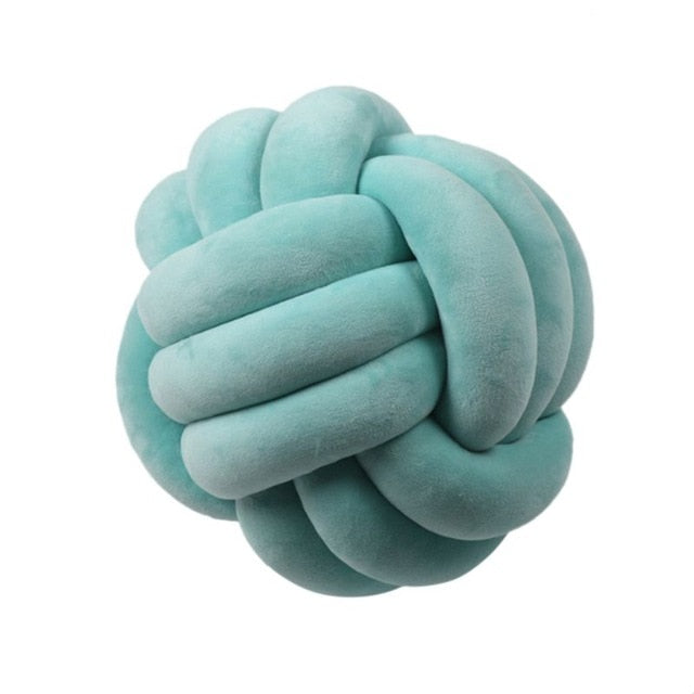 Knotformet Dekorativ Pude i Blødt Polyester