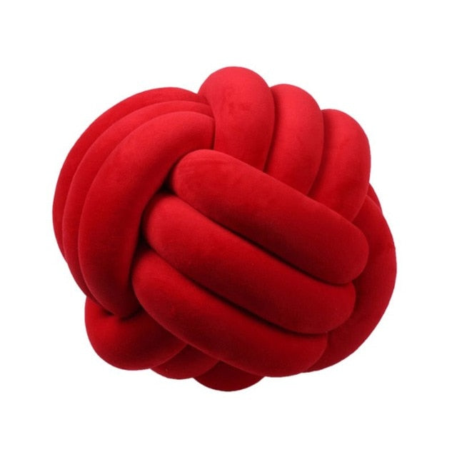 Knotformet Dekorativ Pude i Blødt Polyester