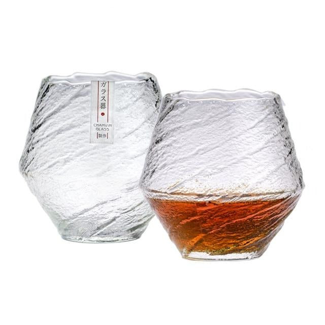 Japansk Krystal Whiskey Glas med Ukiyo Design