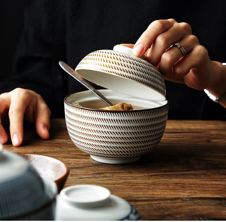 Miljøvenlig Japansk Miso Skål i Porcelæn - 4 Farver, 2 Størrelser