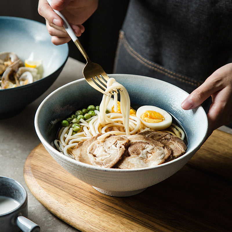Miljøvenlig Japansk Ramen Skål i Keramik - 1200 mL, 6 Farver