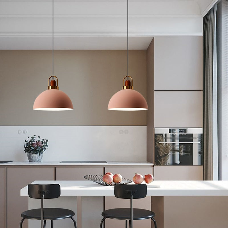 Justerbar Nordisk Pendellampe i Metal og Glas