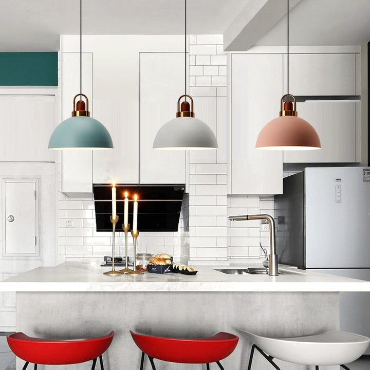 Justerbar Nordisk Pendellampe i Metal og Glas