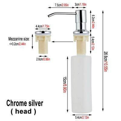 Væghængt Sæbedispenser i Rustfrit Stål med Aftageligt Hoved