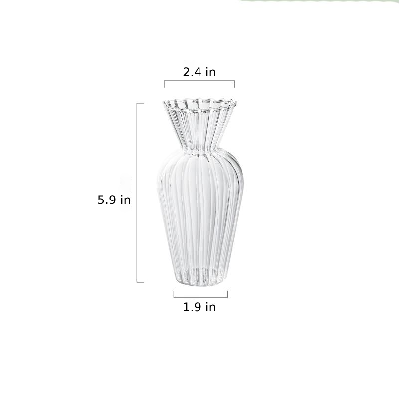 Tekstureret Glasvase med Petal Design
