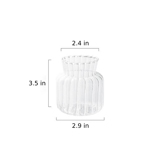 Tekstureret Glasvase med Petal Design