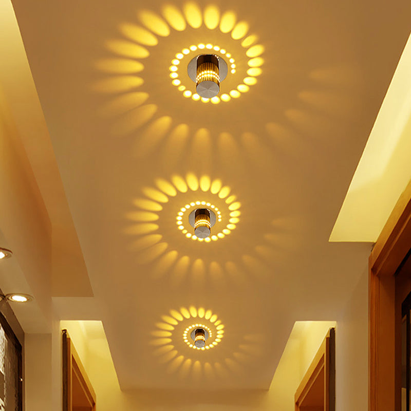Spiral LED Downlight med Børstet Nikkelfinish
