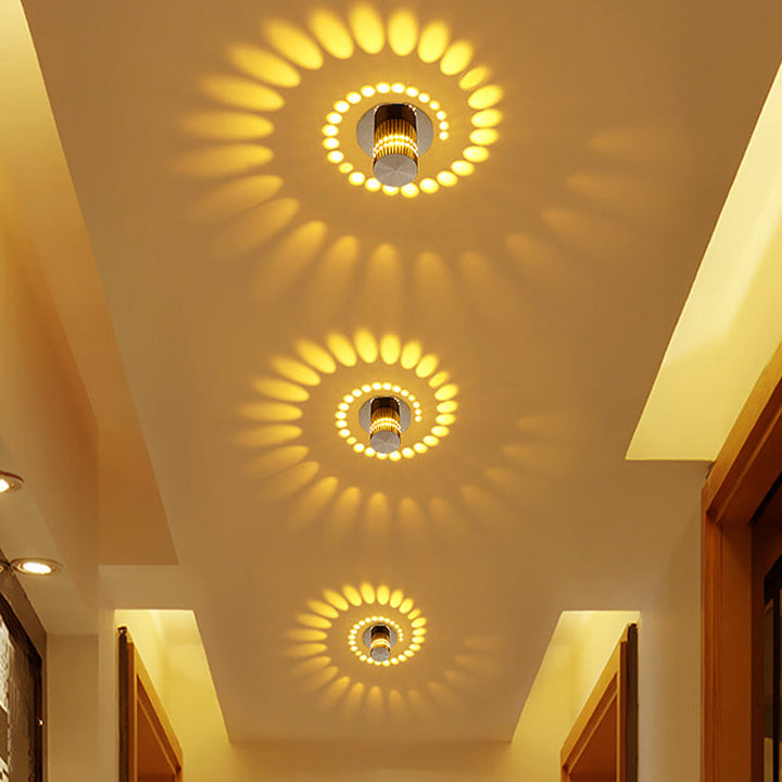Spiral LED Downlight med Børstet Nikkelfinish